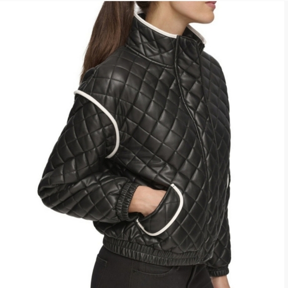 💕NWT Andrew Marc Sport Faux Leather Jacket💕 - Picture 2 of 12